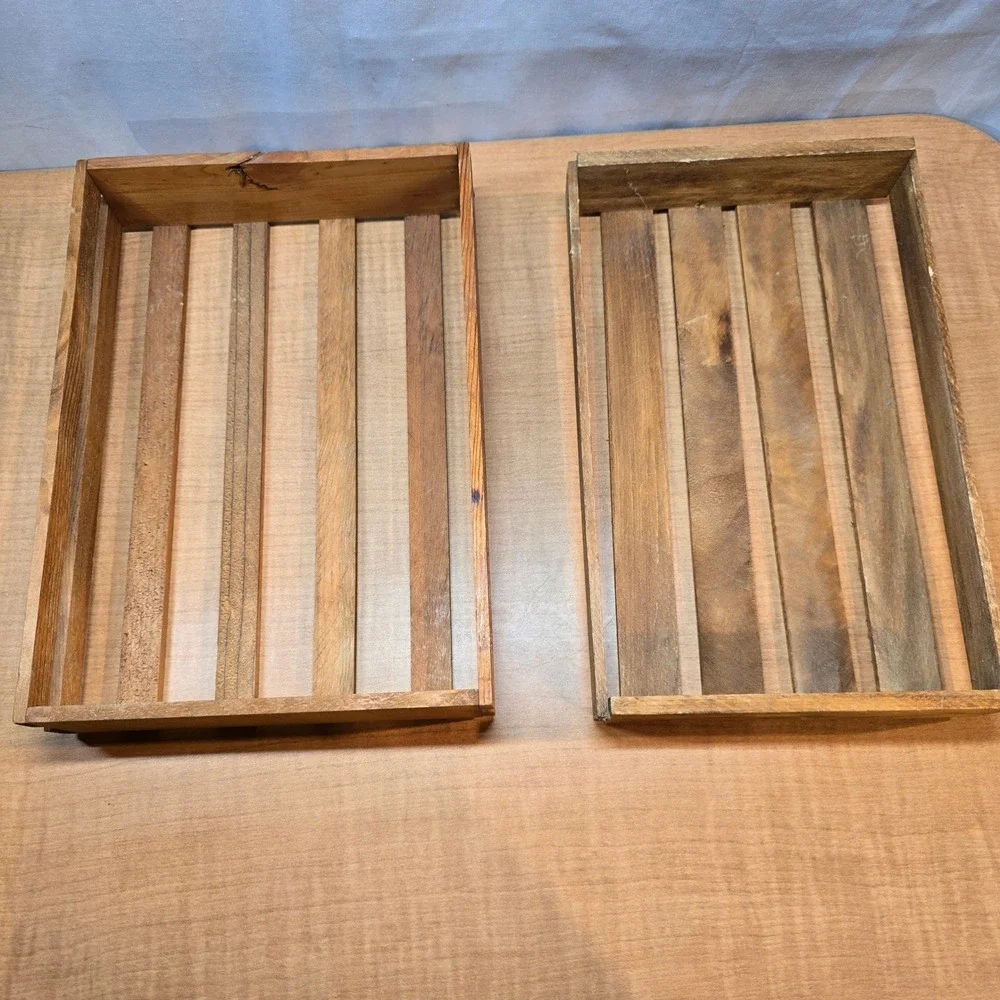 Two Wooden Organizing Boxes Shelves‎ Storage 11